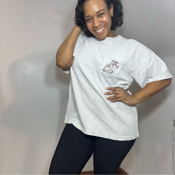 Vintage Pinky and the Brain Light Gray Graphic T-Shirt Embroidered Top Y2K retro - Picture 6 of 14